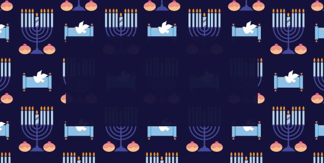 Menorah And Torah Pattern