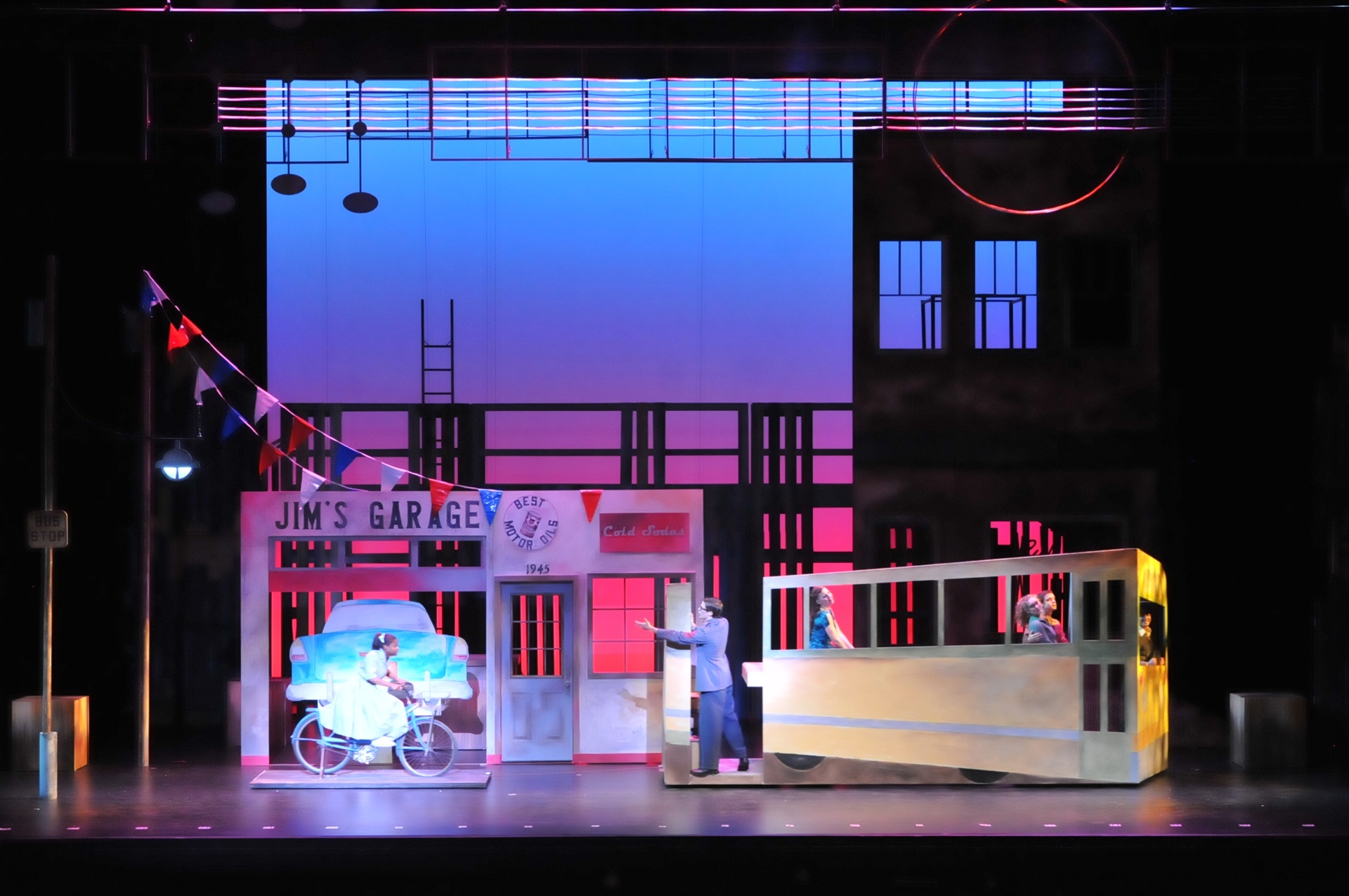 All Shook Up Set Amp Lighting Design