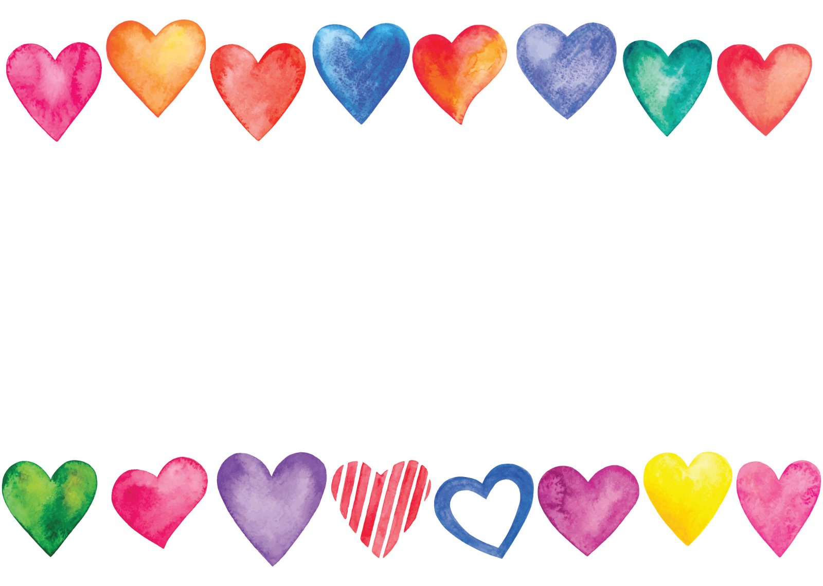 Watercolor Hearts