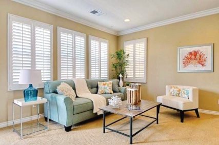 Living room appeal in this San Diego staged home