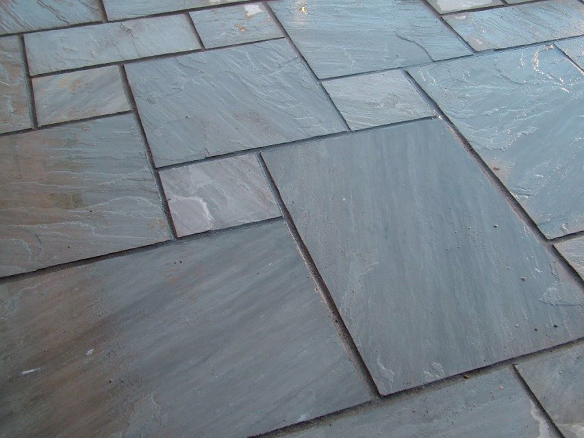 Grey sandstone patio Narberth Pembrokeshire