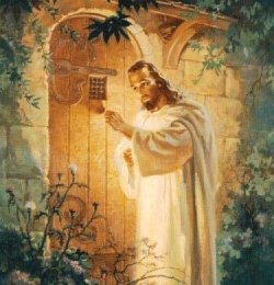 Jesus knocking on the door of our heart.
