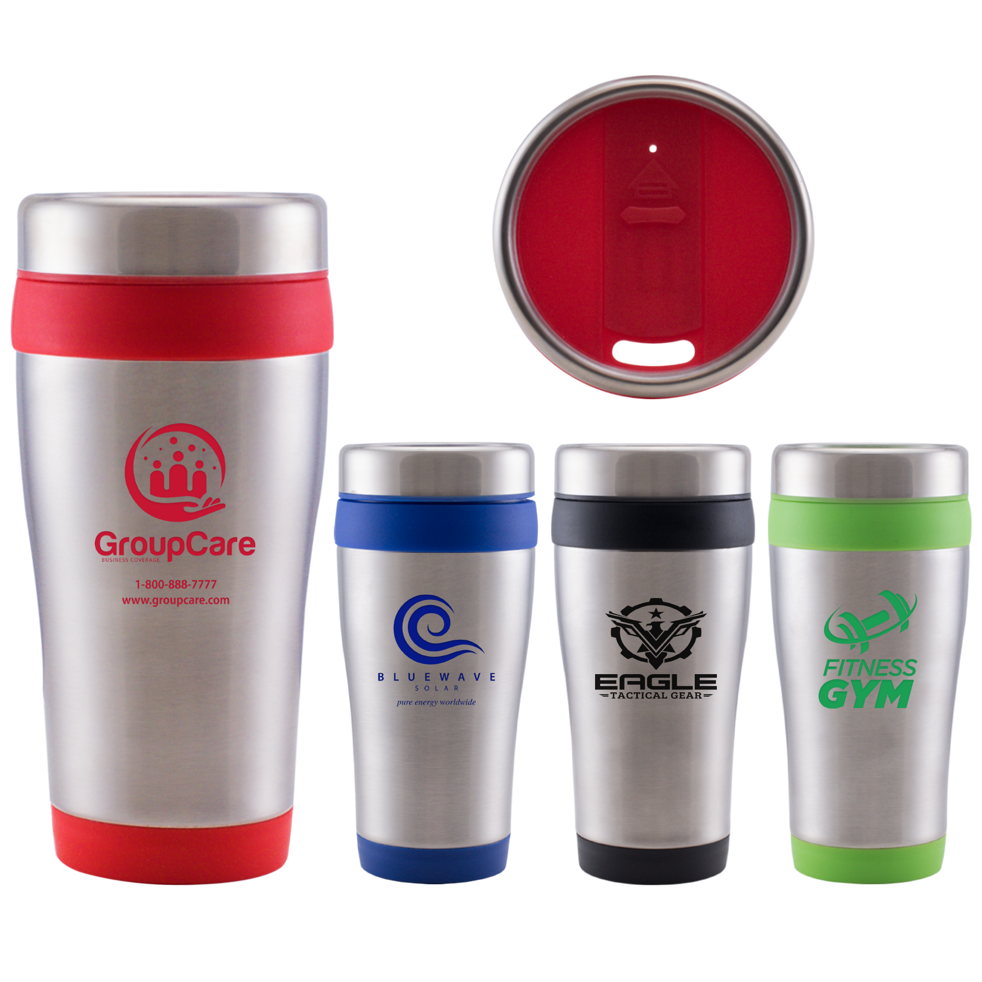 Personalized Tumblers, Stainless Steel 20 oz Tumbler w/Lid | 13 Designs |  Personalized Cups Double Walled Insulated Coffee Cup for, Gym, Fitness |  Hot
