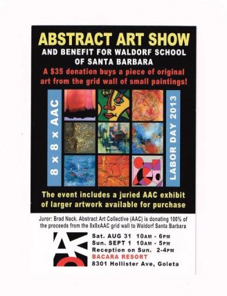 Current Abstract Art Exhibition and Fundraiser.  All 8