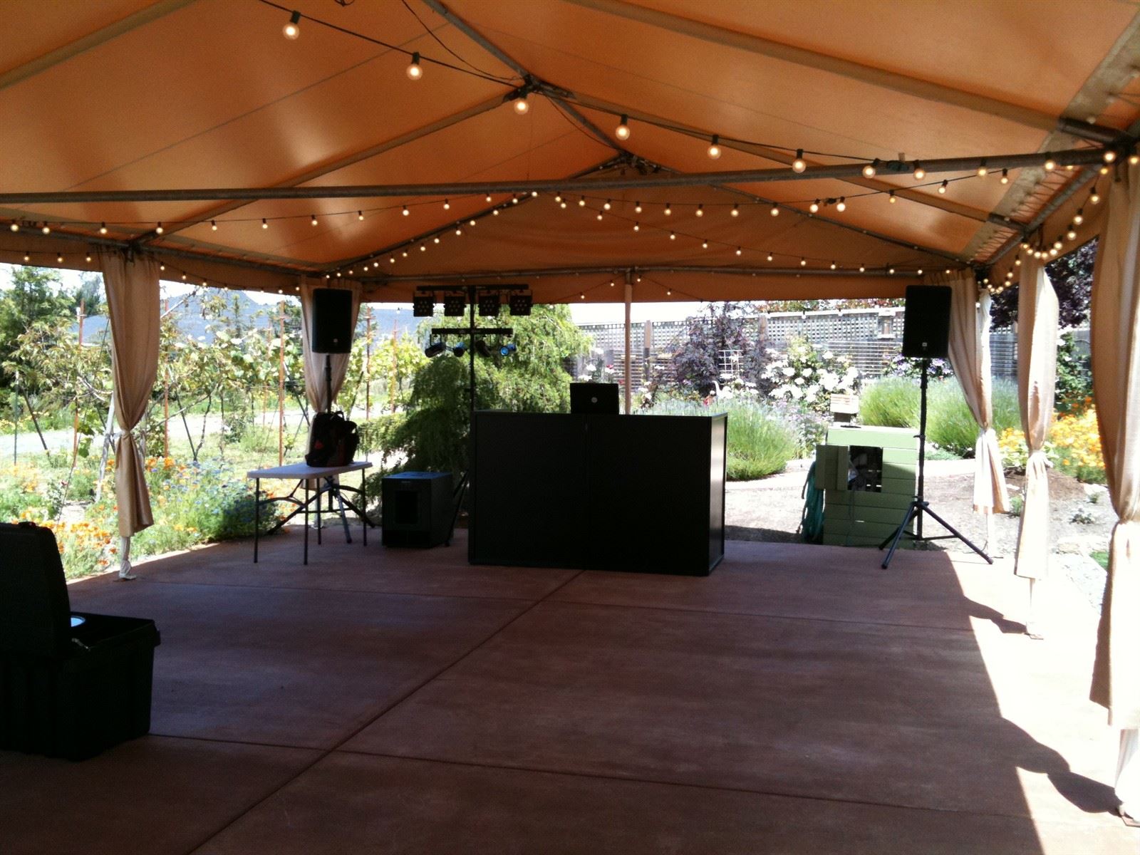 Sova Gardens Wedding - Runaway DJ and Events : The owner of Sova Gardens complimented us on how clean and efficient our set up was! Nice!
