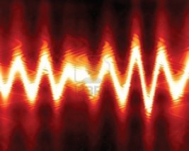 3301905-sound-wave-on-a-bright-red-background