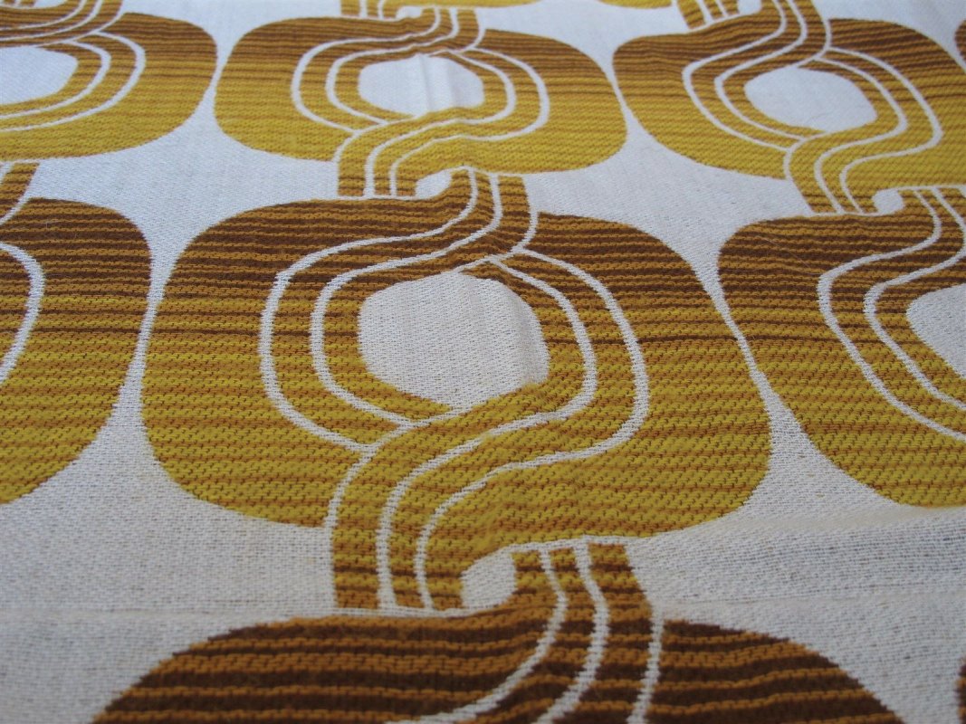 vintage 60's 70's textile curtains