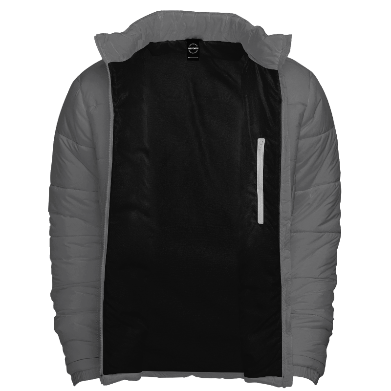 Inside lining of Puffer Jacket with Black lining