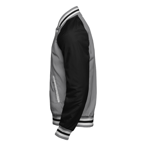 Premium Vector  Embroidered varsity jacket for basketball team with badge  vector design style