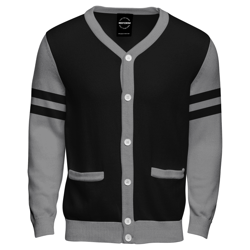 Custom Knitted Letterman Sweater Cardigans - Design Your Own