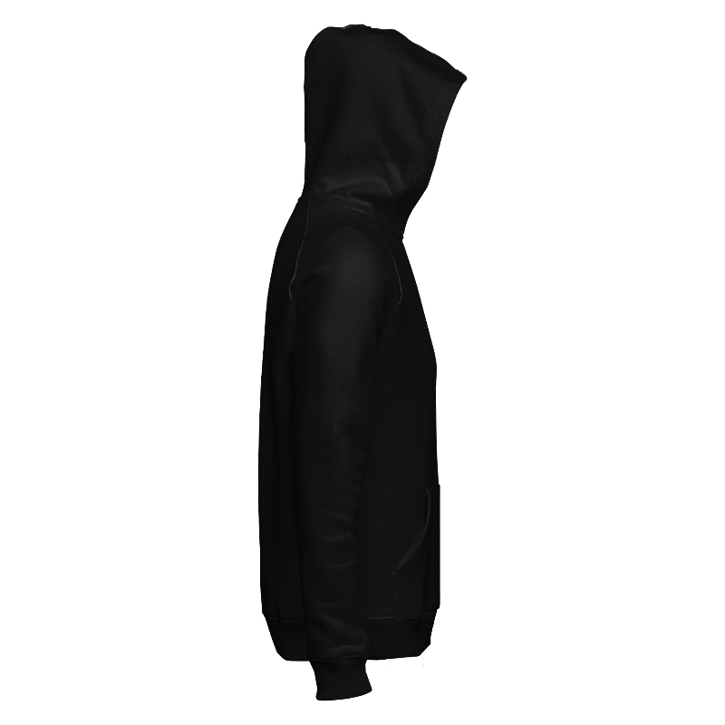 Right of Hoodie in Black