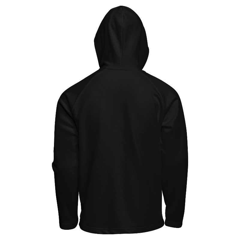 Back of Lightweight Hoodie in Black