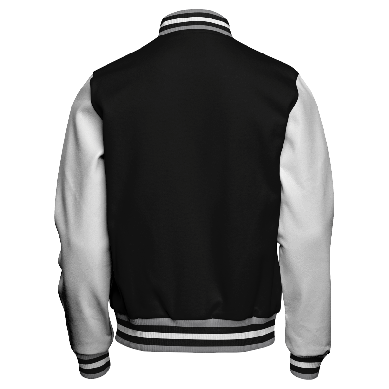 Faux Leather Letterman Jacket – Back A