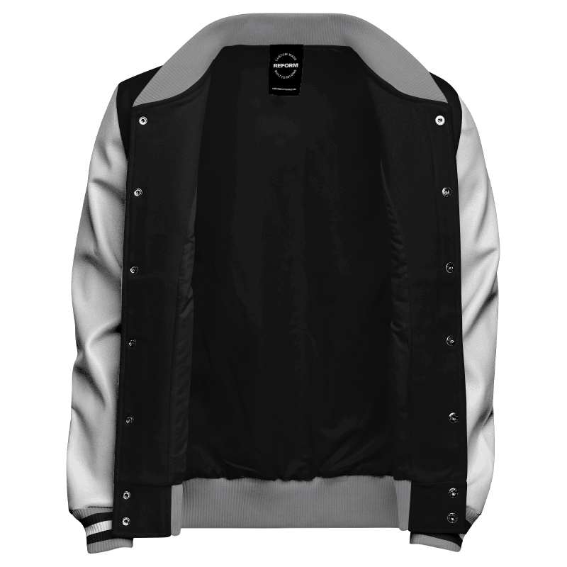 Faux Leather Letterman Jacket – Inside Lining A