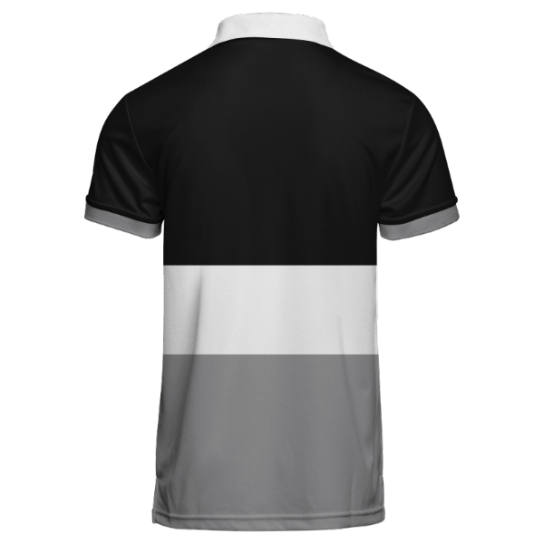 Black and shop white polo shirt