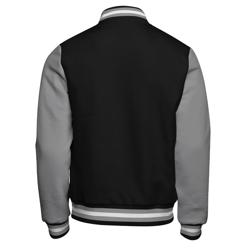 Fleece Letterman Jacket (Zip) – Back A